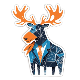 moose illustration SVG PNG design with clean design elements