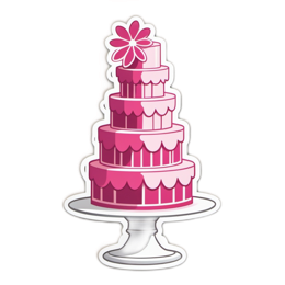 cake decoration flower SVG PNG design with white and pink floral elements