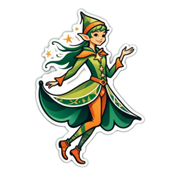 character elf SVG PNG design with clean design elements