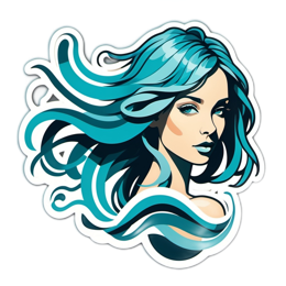 beautiful woman illustration SVG PNG design with clean design elements