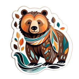 bear nature SVG PNG design with clean design elements