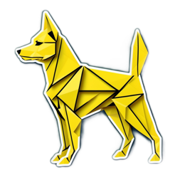 polygonal dog SVG PNG design with clean design elements