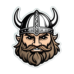 viking character sticker SVG PNG design with clean design elements