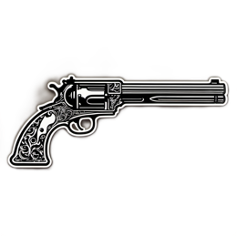 artistic gun SVG PNG design with clean design elements