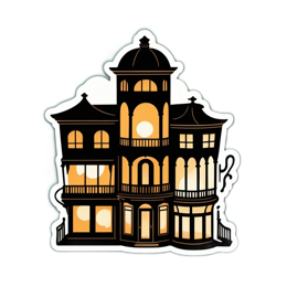 house mansion SVG PNG design with clean design elements