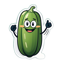 sticker cartoon gourd SVG PNG design