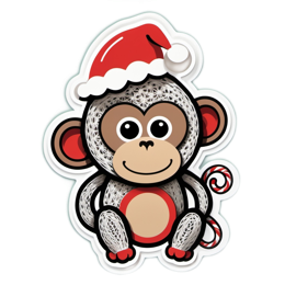 friendly mischievous monkey SVG PNG design with clean design elements