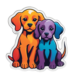 cute playful dogs SVG PNG design