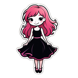 sticker character girl SVG PNG design