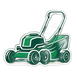 garden mower SVG PNG design with clean design elements