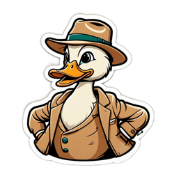 fancy duck sticker SVG PNG design