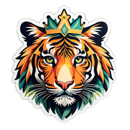 tiger king SVG PNG design with clean design elements