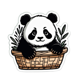 panda basket SVG PNG design