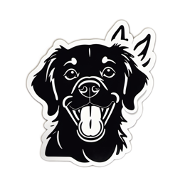 pets blackdog SVG PNG design with clean design elements