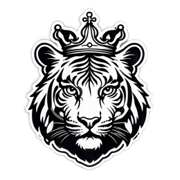 artistic tiger crown SVG PNG design with clean design elements
