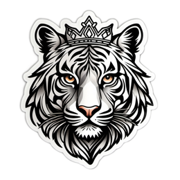 white tiger SVG PNG design with clean design elements