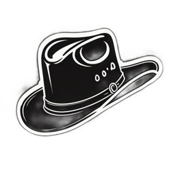 hat black SVG PNG design with clean design elements