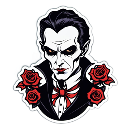 halloween vampire roses SVG PNG design with clean design elements