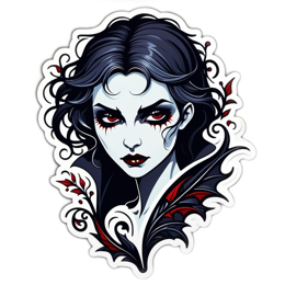 vampire sticker SVG PNG design with clean design elements