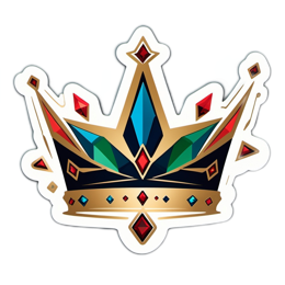 crown colorful SVG PNG design with clean design elements