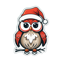 fantasy owl santa SVG PNG design