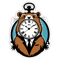 animals clock SVG PNG design with clean design elements