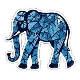 artistic elephant SVG PNG design with clean design elements