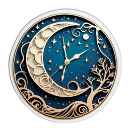 time moonstar SVG PNG design with clean design elements