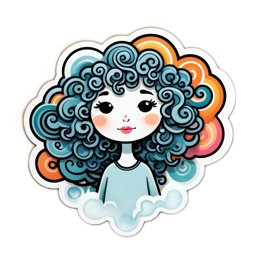 character portrait curls SVG PNG design