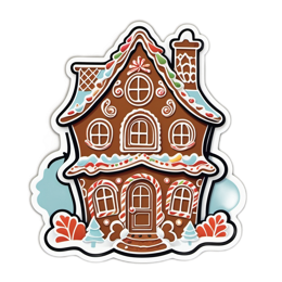 gingerbread house holiday SVG PNG design with clean design elements