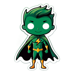 character superhero SVG PNG design with clean design elements
