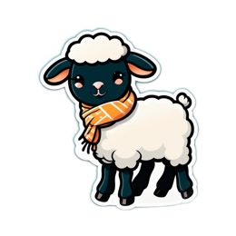black sheep scarf SVG PNG design with clean design elements
