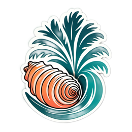 shell wave SVG PNG design