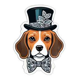 fashion dapper dog SVG PNG design