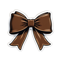bow brown SVG PNG design with clean design elements