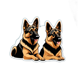 dogs sticker SVG PNG design with clean design elements
