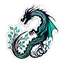 dragon nature SVG PNG design with clean design elements