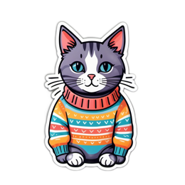 cute cat sweter SVG PNG design