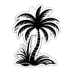 palm tree leaves SVG PNG design with clean design elements