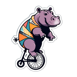 fitness hippo biking shirt SVG PNG design
