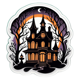 hauntedhouse SVG PNG design with clean design elements