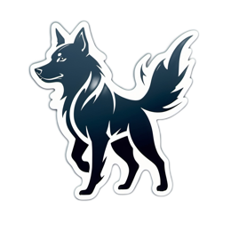wolf silhouette SVG PNG design with clean design elements