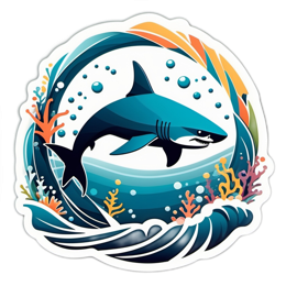shark reef SVG PNG design with clean design elements
