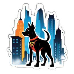 superhero cityscape SVG PNG design with clean design elements
