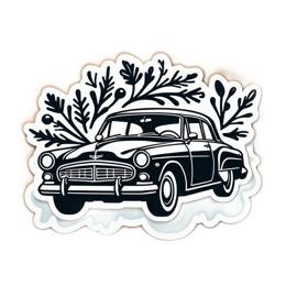 car flora SVG PNG design with clean design elements