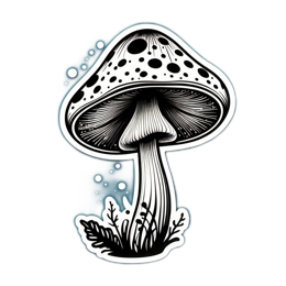 mushroom sketch SVG PNG design with clean design elements