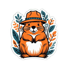 farm groundhog SVG PNG design with clean design elements