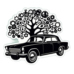 tree car SVG PNG design