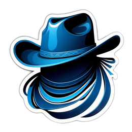 hat blue SVG PNG design with clean design elements