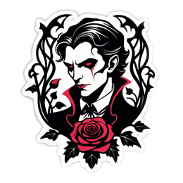 vampire rose SVG PNG design with clean design elements